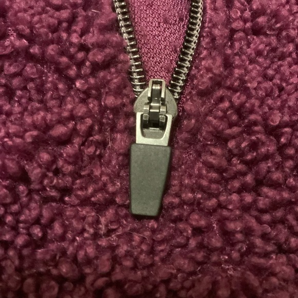 NORTHERN REFLECTIONS DEEP PLUM PURPLE HALF ZIP DEEP PILE FLEECE SWEATER/Size M - Picture 7 of 13